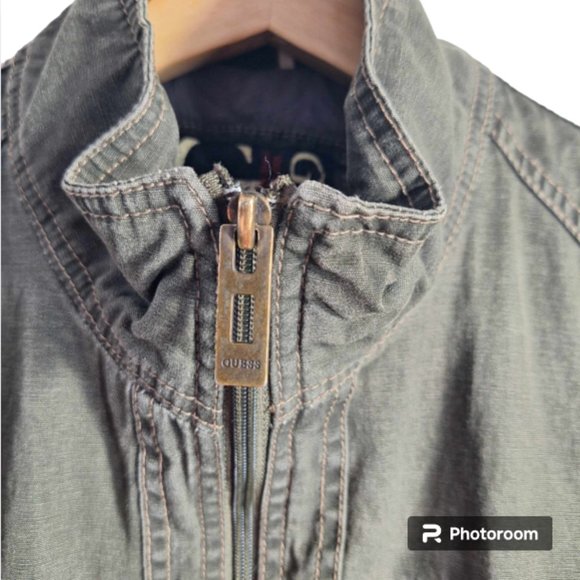 Guess Lined Jacket in Hunter Green Size Small - Picture 2 of 11